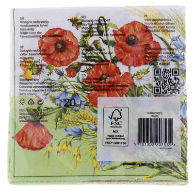 20stk Serviter 3-Lag Blomster