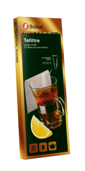 Schur Tefilter lange hvide 50 STK