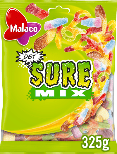 Malaco Godt & Blandet Det Sure Mix 325 G