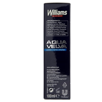 Williams Aqua Velva después de afeitarse 100 ml