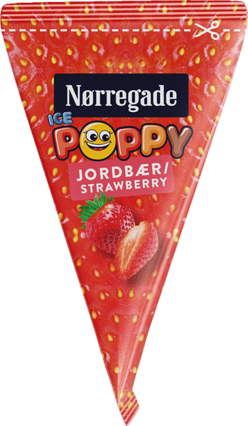 Jordbær Ice Poppy 8 stk