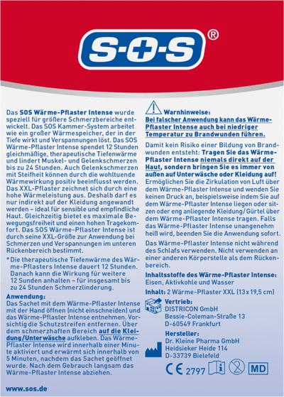 Varmplaster intensta SOS 2 STK