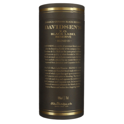 La mezcla XO de Davidsen 15 años 40% 07L