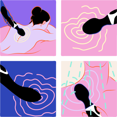 Sinful Curvy Double Pleasure Opladelig Magic Wand Vibrator