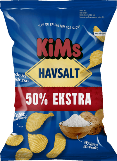 KiMs +50% Havsalt Chips 255 g
