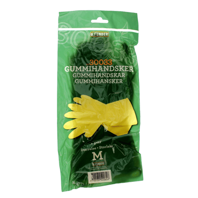 Gummihandsker gul M