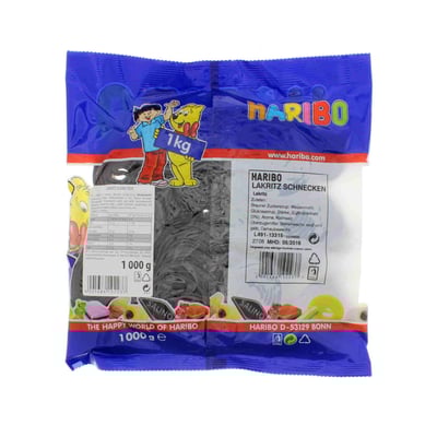 Haribo lakridssnegle 1 kg jag poserar