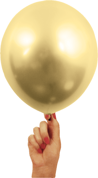 Kromballon 4 Stk 30 CM Guld