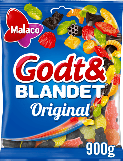 Malaco Godt Og Blandet Originale 900 G