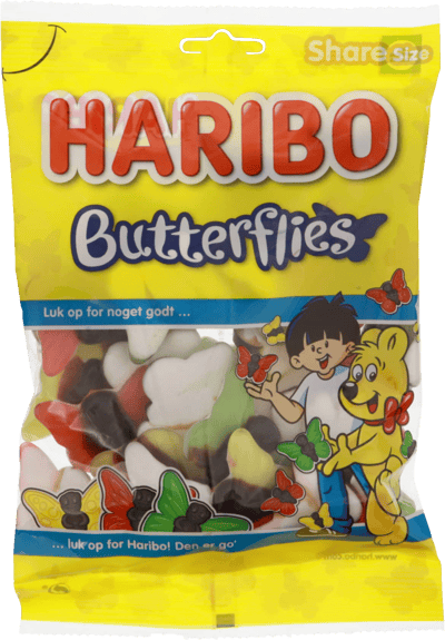 Haribo sommerfugler 350g DK
