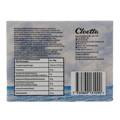 Malaco Skipper's Pipes Seasalt 60 stk