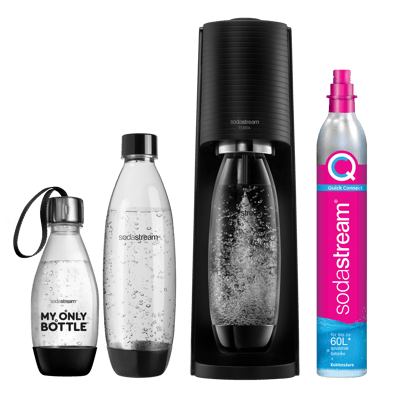 SodaStream TERRA Combopack sort m 3 flasker