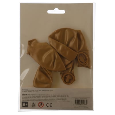 Kromballon 4 Stk 30 CM Guld
