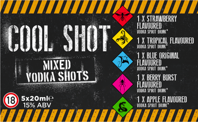 Cool Shot mixt 5 pachet 15% 5 x 20 ml