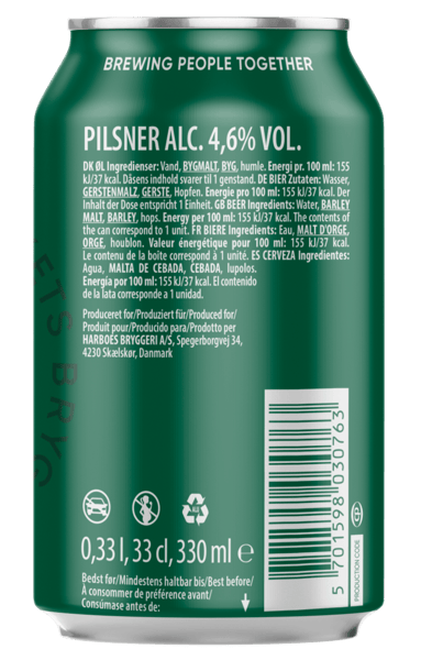 Harboe Pilsner 46% 24x033l ds