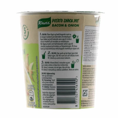 Patate da purè di snack knorr m pancetta 51 g