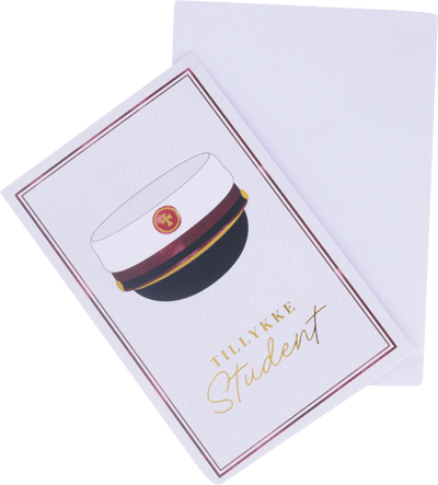 Kort M KUVert Balloner + dio a Blå