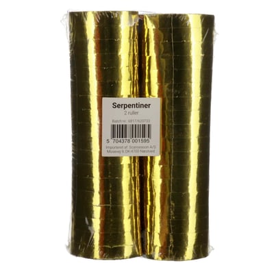 Serpentiner Guld 2 Ruller