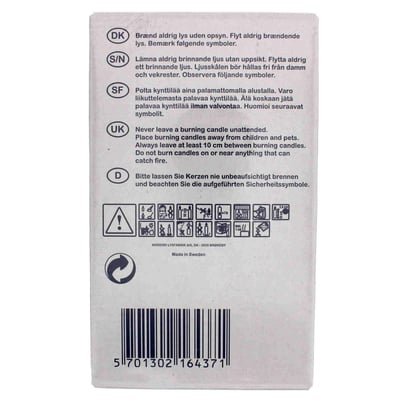 Kronelys 19cm Ren stearin 20 stk