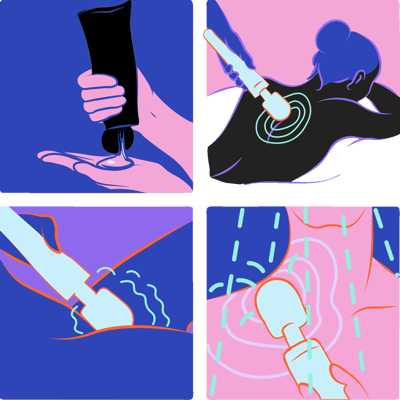 Sinful Luxy Blå Ekstra Kraftig Magic Wand Vibrator