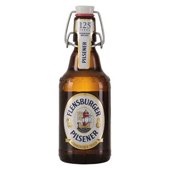 Flensburger Pilsener 4,8% 0,33 L. + byxa