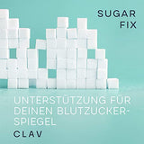 CLAV® N°9 SUGAR FIX - Capsule di cannella con estratto di cannella da 400 mg, 40μg di cromo e 10 mg di zinco per dose giornaliera più beta glucano, albero di jambul e melone amaro - equilibrio dello zucchero nel sangue - 60 capsule - vegan