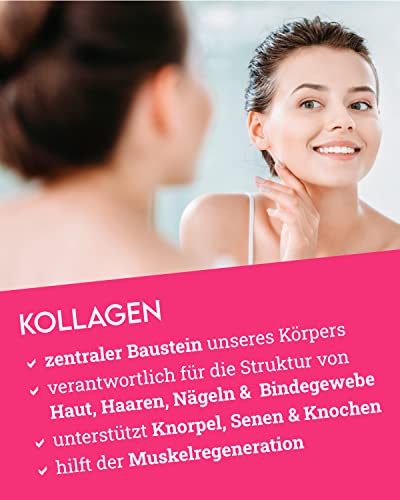 Zuckerfreilich Collagen Pulver Kokos 240G Ohne Zucker, Kollagen MIT Vitaminen, Zuckerfreies Protein und SpurenElementen, Hochdosiert MIT 7.000 mg Kollagenhydrolysat Pro Portion