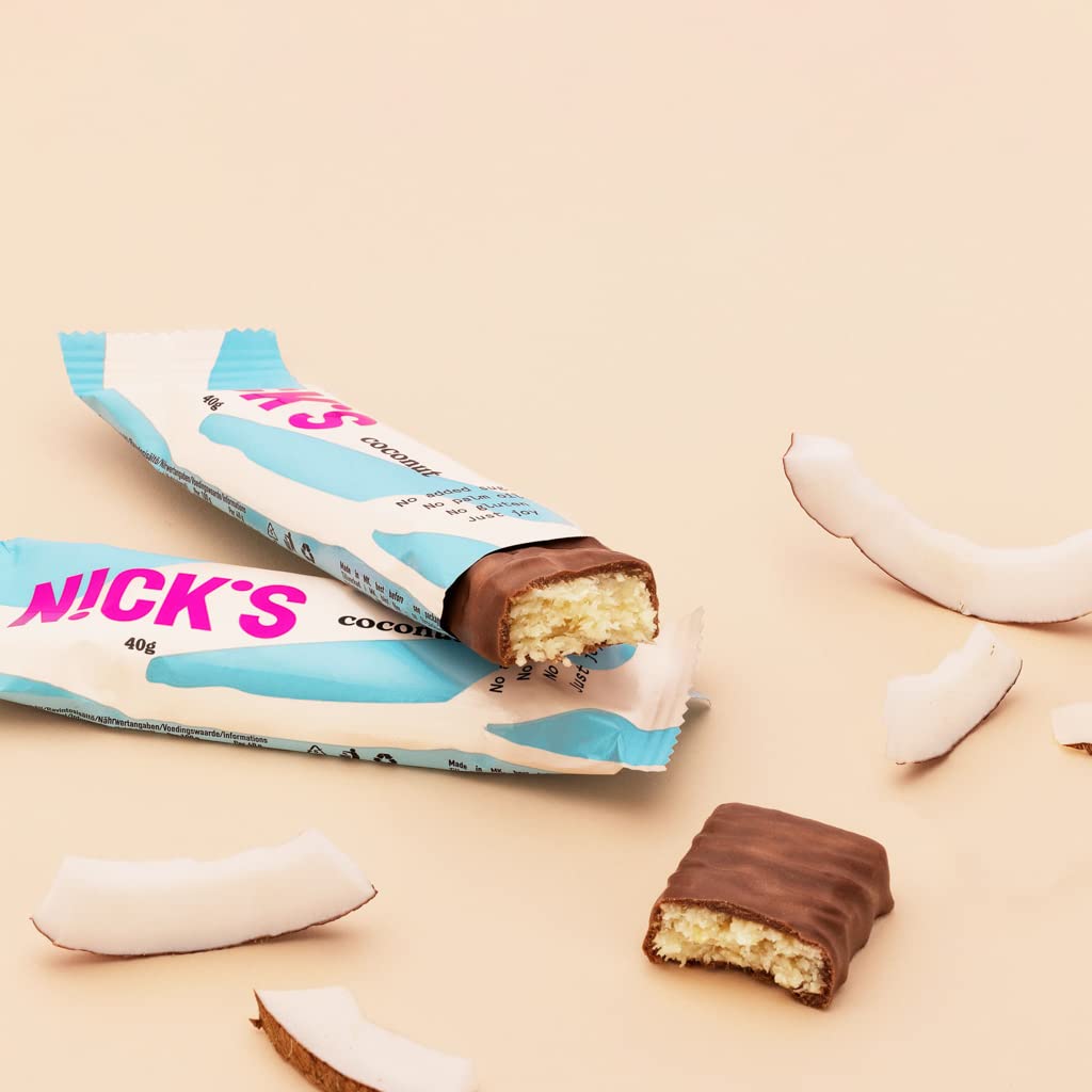 Nicks Chocolate Keto Bar Favoritos Mezcle con barras de chocolate sin azúcar agregada, dulces de baja carbohidratos (12 barras)