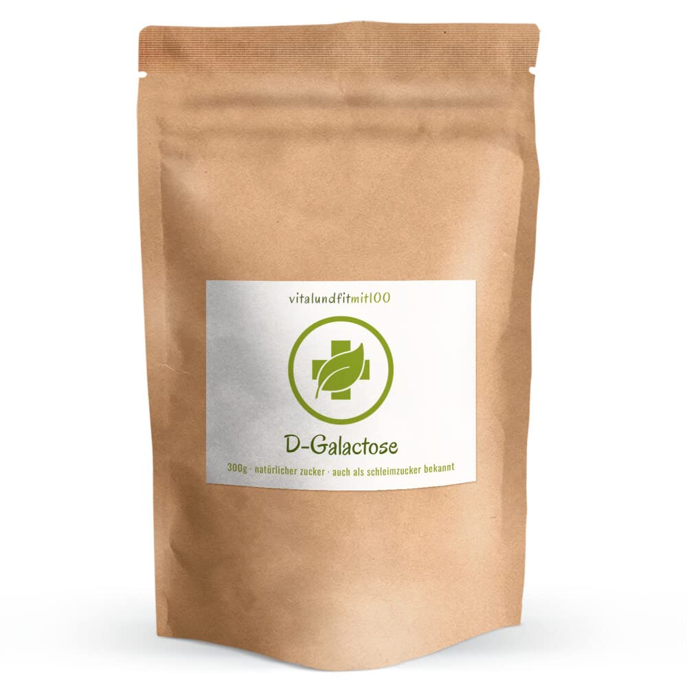 D -Galactosa en polvo 300 G - "Azúcar de mucílago" - de la fermentación de la planta - Vegano - Ideal para diabéticos - La más alta calidad y pureza posible (99%) - sin aditivos