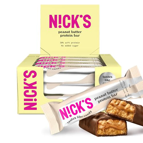 Nicks Protein Barmischung, Keto -Proteinbalken mit niedrigen Kohlenhydraten ohne Zucker zu Zucker, glutenfrei | 15G -Protein mit Kollagen (9 Proteinbalken x 50 g)