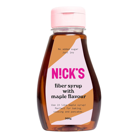 Nicks fiber sirup med lønnsmak, lønnesirup, naturlig fiber naturlig keto søtstoff uten tilsatt sukker, glutenfritt, lavkarbo vegansk sukkererstatning (300g)