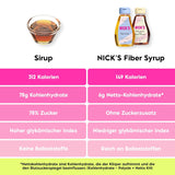 Sirop de fibre Nicks, îndulcitor keto natural cu fibră ridicată, fără zahăr adăugat, fără gluten, înlocuitor cu zahăr vegan cu carbohidrați (300g)