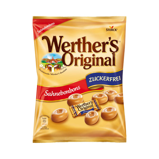 Werther original-1 x 70g-sukkerfri kremgodteri med deilig karamellsmak