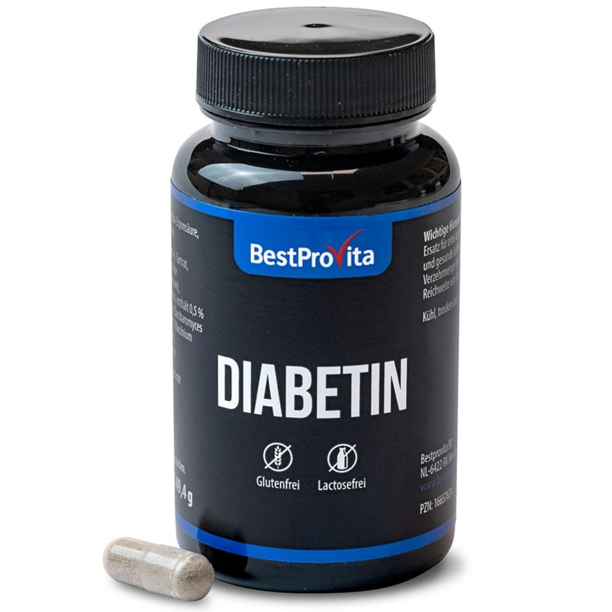 Bestprovita capsule di diabetina (3 x 60 capsule di diabetina) - supporto multivitaminico naturale per diabete di tipo 2, abbassamento dello zucchero nel sangue e vitamine del diabete