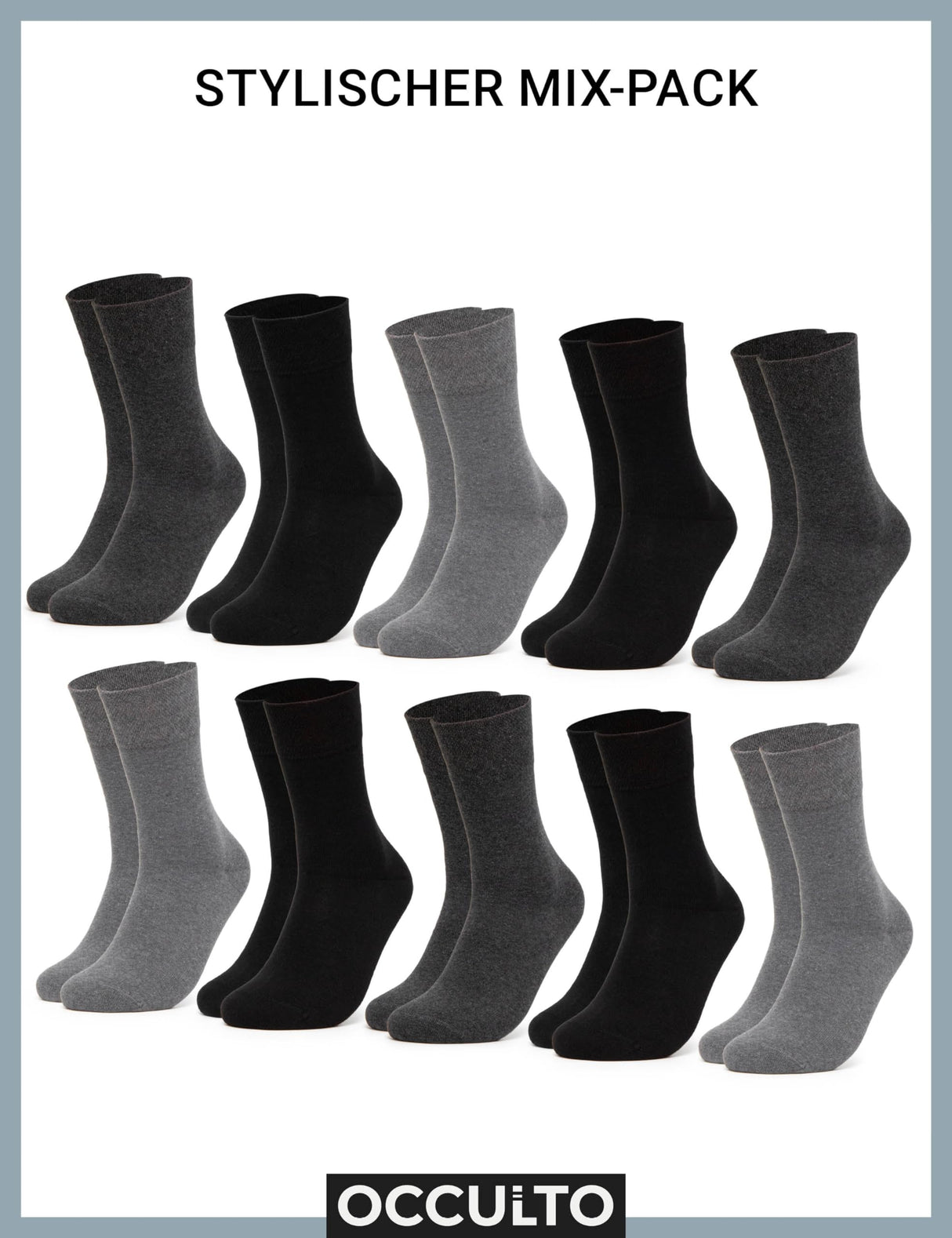 Occulto Diabetic Socks Pack of 10 (Model: Julia)