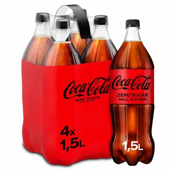 Coca Cola Zero 4 x 1,5 l. KÆLEDYR