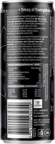 Faxe Kondi Energy Nero Elegante 10x033L DS