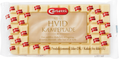 Carletti kÆmpeplade Hvid 170 g