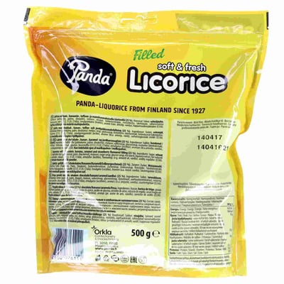 Panda -Lakritz gefüllt Gul 500 g