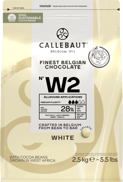 Callebaut Couverture Hvid Chokolade 28% 25 kg