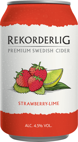 Rekorderlig Jordbær Lime 45% 24x033 l