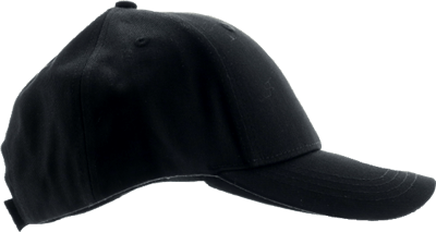 C2143 Baseball Cap w Velcro Band Black One Size