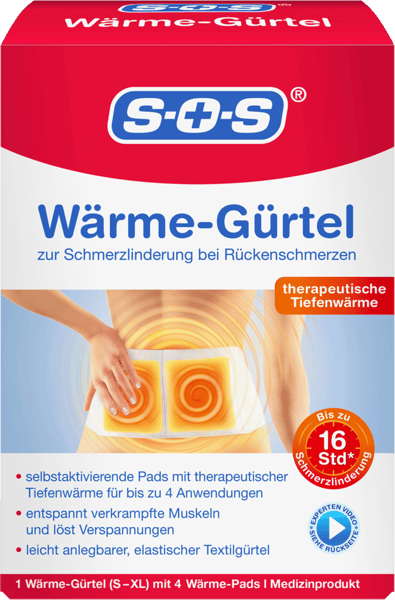 Varmebælte sos m 4 varme tampoane