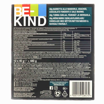 BE-KIND™ Dark Choco Nut & Seasalt 40g