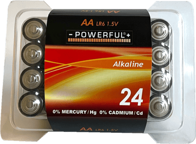 Batterier AA Alkalin 24-PK