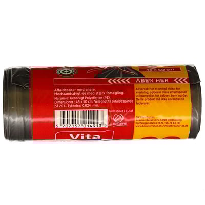 Vita 100 % reciclado Affalds Pose 20 L