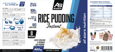 All Stars Rice Pudding Neutral 600g