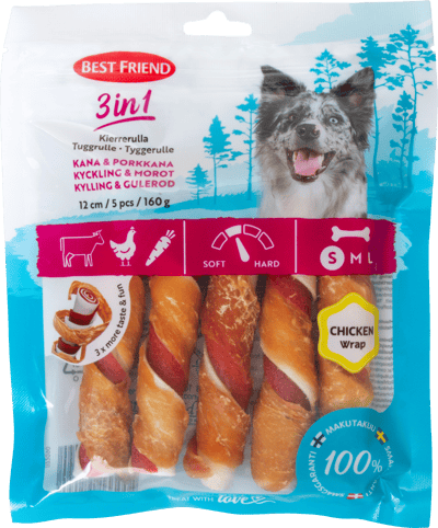 Best Friend 3in1 Rulle Kylling 5 stk 160g