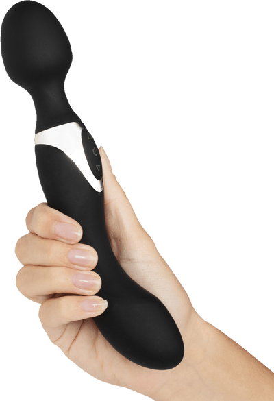 Syndig krøllete dobbelt glede Opladelig Magic Wand Vibrator