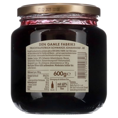 Den den gamle fabrik solbær 600 g